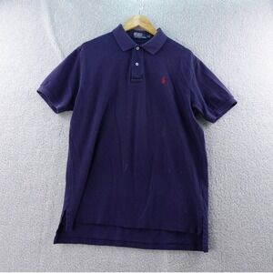 Vintage Polo Ralph Lauren‎ Mens L Polo Shirt Navy Short Sleeve Classic Fit Golf